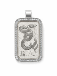 1 oz Silver Snake Pendant
