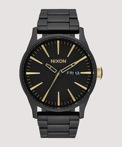 Nixon Sentry Stainless Steel Watch - Matte Black / Gold