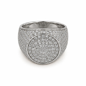Rings: Mr Money silver Iced Out Circle