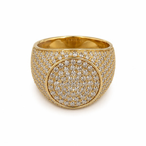 Rings: Mr Money 9ct Gold Iced Out Circle