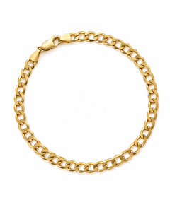 Bracelet: 9ct Gold Curb Link Bracelet 21.5cm