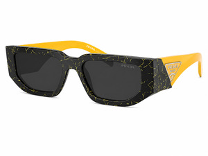 Prada: Prada SPR 10Z-F Sunglasses – Black Yellow Marble