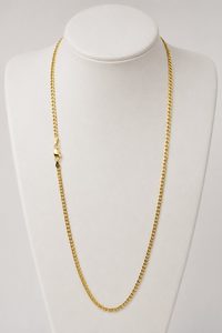 9ct Yellow Gold Curb Link Chain 2mm 57cm