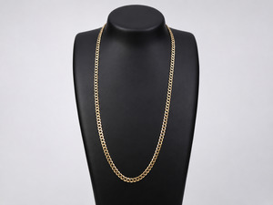 Necklaces: 9ct Gold Curb Link Chain 4.5mm 56cm