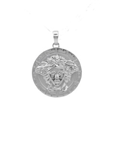 Pendants: Sterling Silver Mythology Medusa Pendant Large + Complimentary Chain