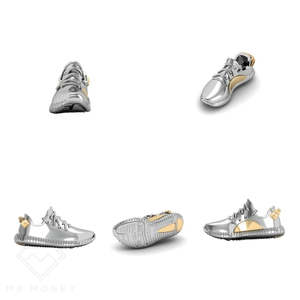 Silver & 9ct Gold Shoe Pendant + Chain