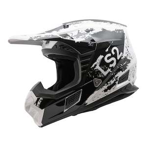 LS2 MX706 COZ Hyde Helmet - Black / White 06