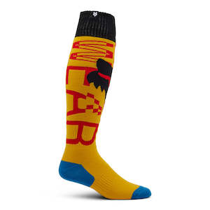 Dirt Adult Gear Socks Underwear: FOX 180 RACE SPEC SOCKS [PALE YELLOW]