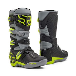 FOX YOUTH COMP BOOTS [GREY/YELLOW]