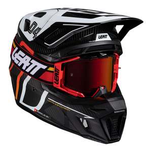 Leatt 1: Leatt 2025 9.5 Helmet Kit - Carbon / White