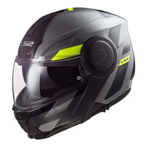 Helmets: LS2 FF902 Scope Max Helmet - Nardo Grey / Hi-Vis Yellow / Black