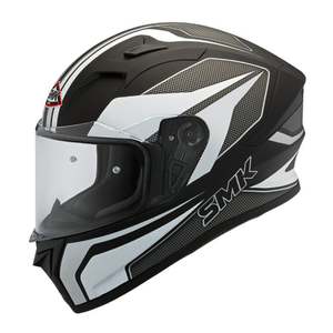 Helmets: SMK Stellar Dynamo Helmet - Matte Black / White / Grey