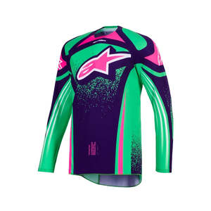 Techstar Nomur Jersey Deep Purple/Green/Pink Fluoro