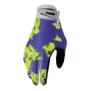 Dirt Adult Gear Gloves: THOR GLOVE BLEACH GRAY/ACID