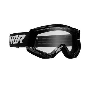 Dirt Adult Gear Goggles: GOGGLES S26 THOR MX COMBAT RACER BLACK/WHITE