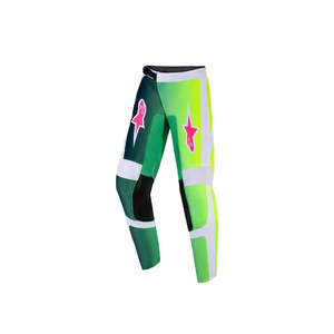 Dirt Youth Gear Pants: Youth Fluid Portl Pants Green/White/Black