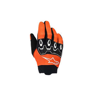 Dirt Youth Gear Gloves: Youth Full Bore v2 Gloves Orange/White/Black