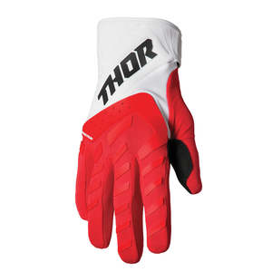 Dirt Youth Gear Gloves: THOR SPECTRUM GLOVE YOUTH RED/WHITE