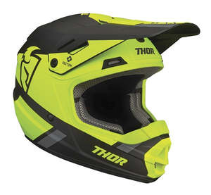 Dirt Youth Gear Helmets: THOR SECTOR SPLIT YOUTH HELMET ACID BLK
