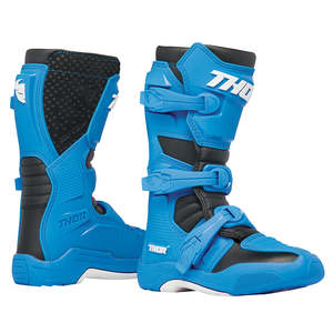 Dirt Youth Gear Boots: THOR BLITZ XR BOOTS YOUTH BL/BK
