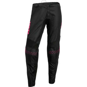 Dirt Ladies Gear Pants: THOR SECTOR WOMEN PANTS MINIMAL BLACK/PINK