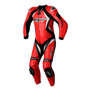 Road Mens Leather Suits: RST TRACTECH EVO 4 CE 1PC SUIT [RED/BLACK/WHITE]