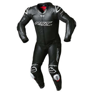 Road Mens Leather Suits: RST RACE DEPT V4.1 EVO KANGAROO AIRBAG CE 1PC SUIT [BLACK]