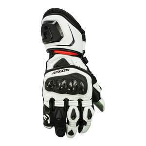 Road Mens Gloves: Argon Mission Glove - Stealth White / Red