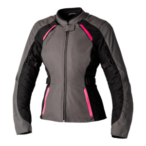 Road Womens Jackets: RST AVA CE LADIES TEXTILE JACKET [BLACK/NEON PINK]