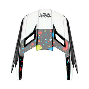 Road Protection Helmet Visors: HELMET VISOR KIT S26 THOR MX FLEET SPLAT BLACK YOUTH