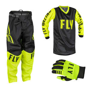 Fly Racing 1: Fly F16 Black/ Hi-Vis 2023 Youth Combo