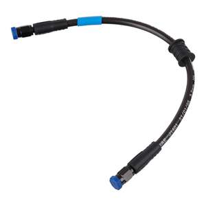 Whites Motorcycle Parts: Whites Premade Brake Line - 300mm - (Dark Smoke)