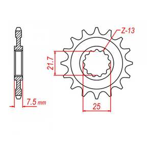 Mtx Parts: MTX 578 Steel Front Sprocket #520
