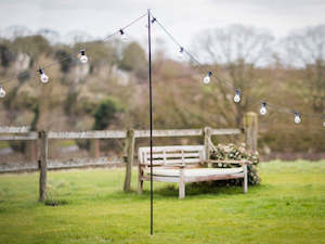 Festoon String Lights: Festoon Pole - Metal