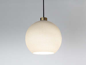Luxe: Mr Ted 25cm Opal Glass Fergus Pendant
