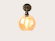 Arthur Short Arm Wall Light with 20cm Apothecary Round Glass Shade
