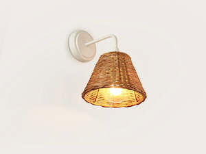 New Product: Arthur Short Arm Wall Light with Petit Rattan Shade
