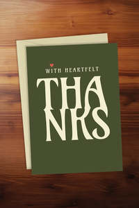 Greeting Cards: Heartfelt Thanks Card