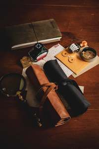 Pencil Cases: Leather Tool Roll