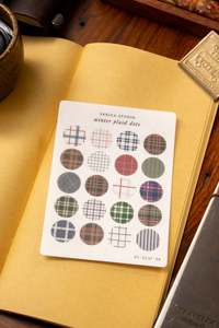 Sarica Studio: Winter Plaid Dots Stickers