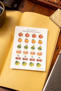Sarica Studio: Watercolor Fruit Stickers