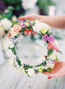 Abundant floral hair crown
