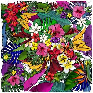 (RAROTONGA STOCK) PolySwaddle - 'Color Me Pretty' Tropicana