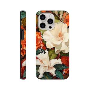 Tough case - Gardenias and Orange - PERSONALIZED