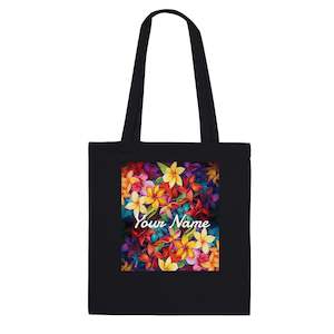 Tote Bags: Premium Tote Bag - Frangipani - PERSONALIZED