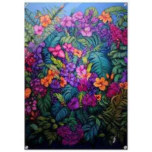 Acrylic Print - LIMITED EDITION - Mrs. J Finch's Tropical Bush - 70 x 100 cm