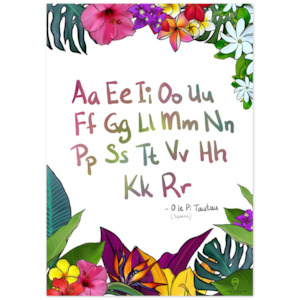 Premium Matte Paper Poster  - Tropicana - Alphabet - Samoa