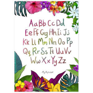 Premium Matte Paper Poster - Tropicana - Alphabet - English
