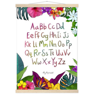 Alphabet Posters: Classic Matte Paper Poster & Hanger - Alphabet - Tropicana