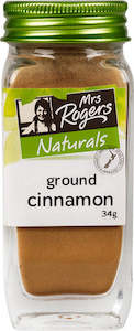 Herbs Spices: Mrs Rogers Naturals Ground Cinnamon Shaker 34g